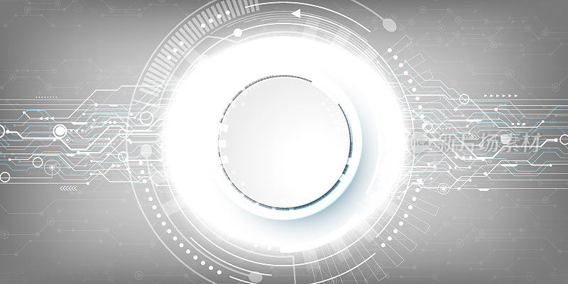 Grey and white futuristic technology abstract background